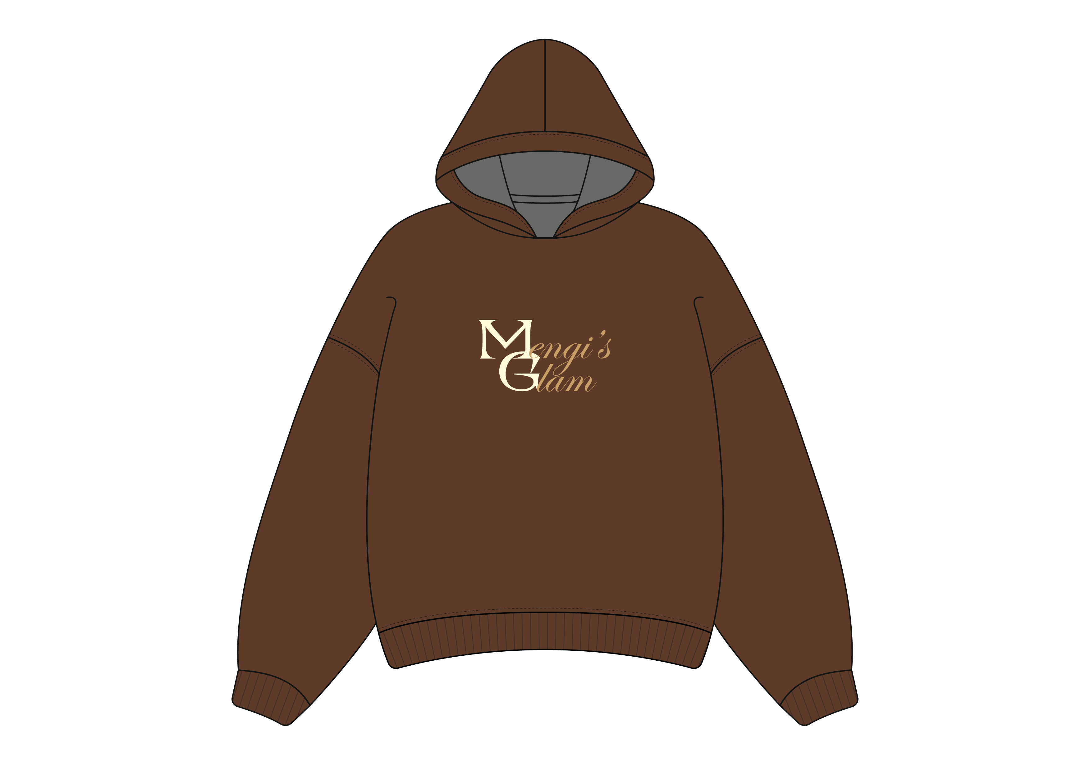 Sudadera logo brown