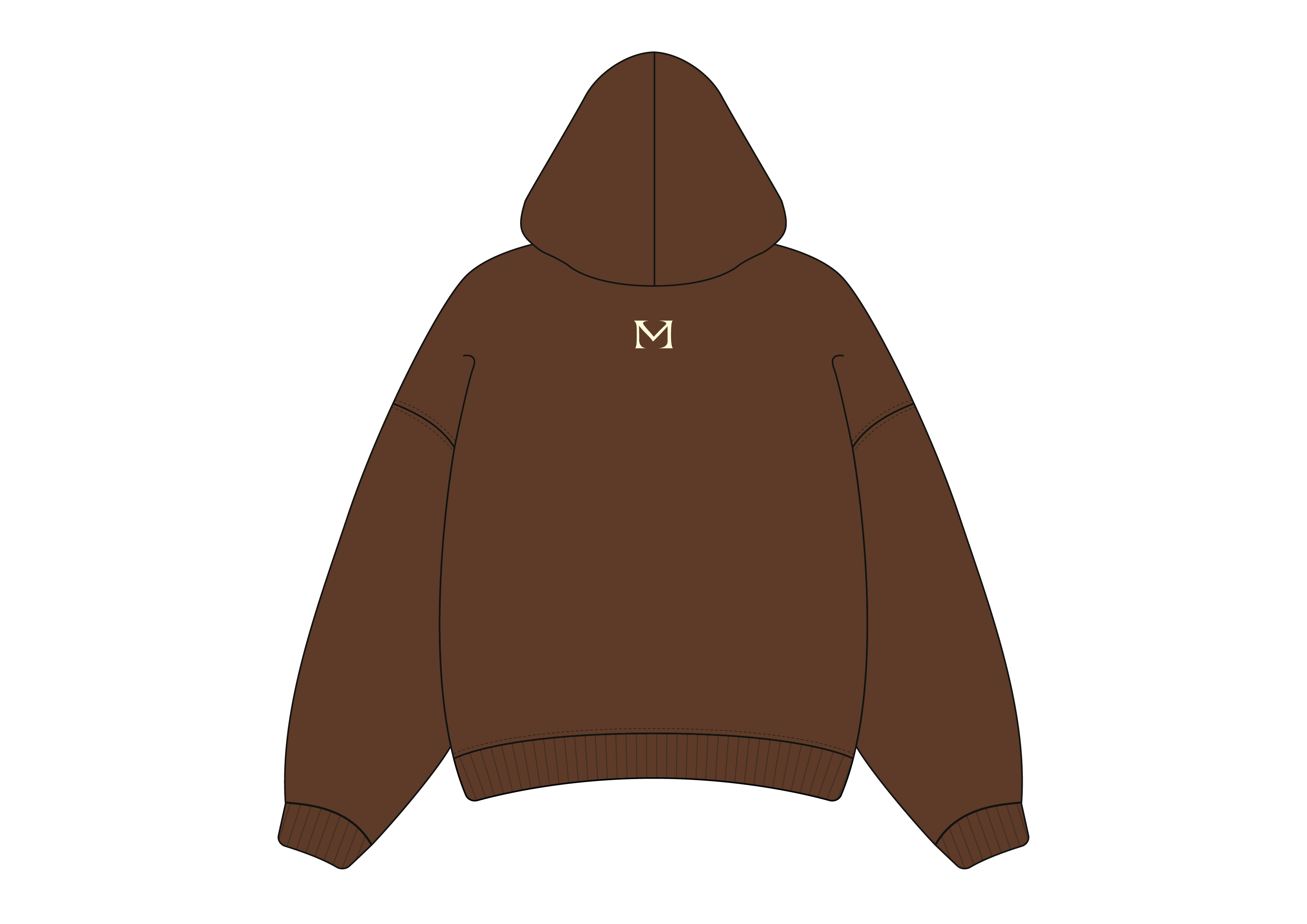 Sudadera logo brown